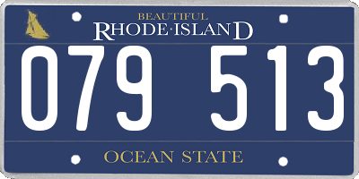 RI license plate 079513