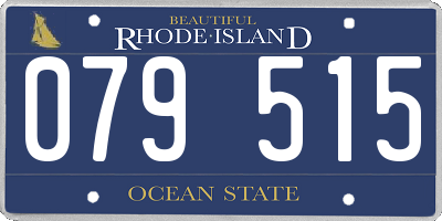 RI license plate 079515