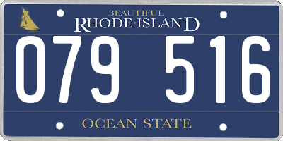 RI license plate 079516
