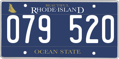RI license plate 079520
