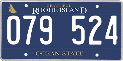 RI license plate 079524
