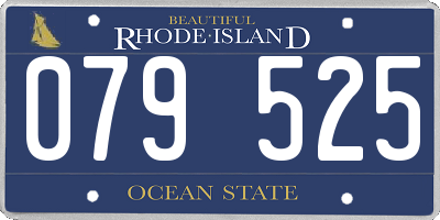 RI license plate 079525