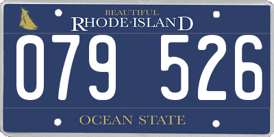 RI license plate 079526