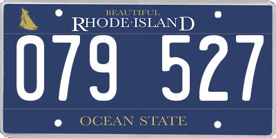 RI license plate 079527