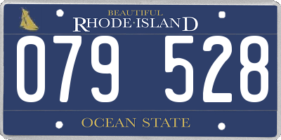 RI license plate 079528