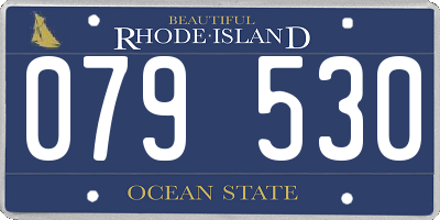 RI license plate 079530
