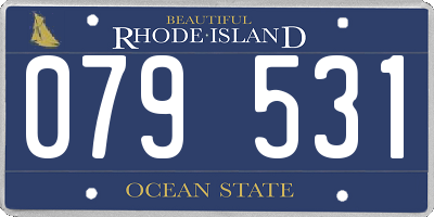 RI license plate 079531