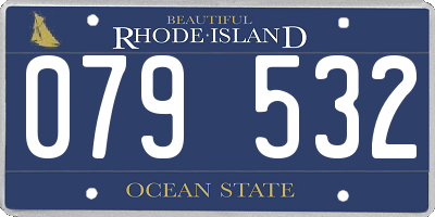 RI license plate 079532