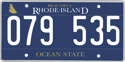 RI license plate 079535