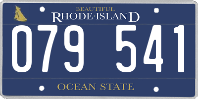 RI license plate 079541