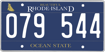 RI license plate 079544