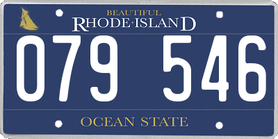 RI license plate 079546
