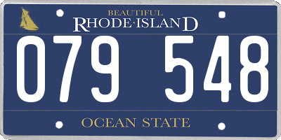 RI license plate 079548