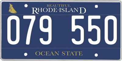 RI license plate 079550