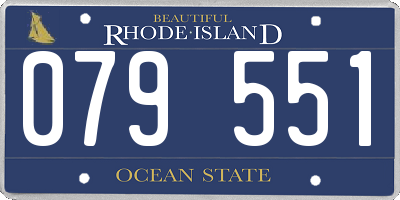 RI license plate 079551