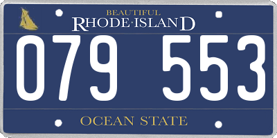 RI license plate 079553