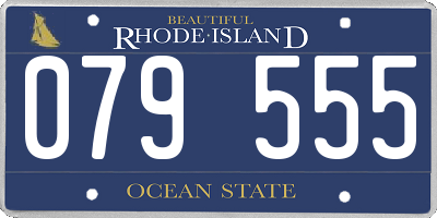 RI license plate 079555