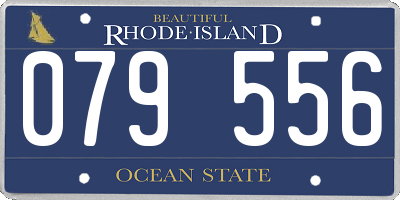 RI license plate 079556