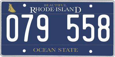 RI license plate 079558