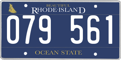 RI license plate 079561