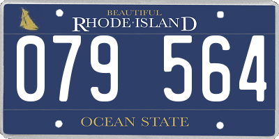 RI license plate 079564