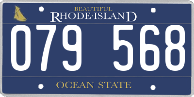 RI license plate 079568