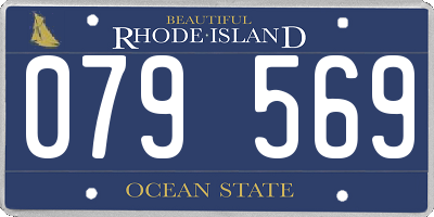 RI license plate 079569