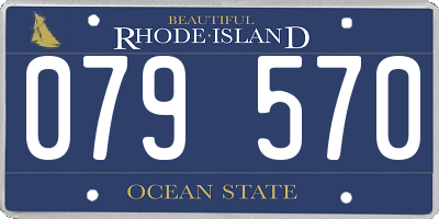 RI license plate 079570