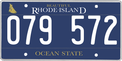 RI license plate 079572