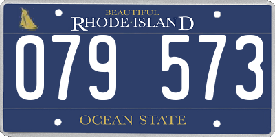 RI license plate 079573
