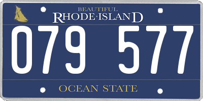 RI license plate 079577