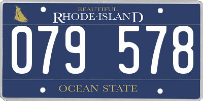 RI license plate 079578