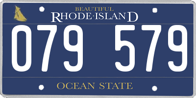 RI license plate 079579