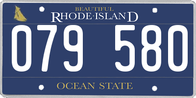 RI license plate 079580