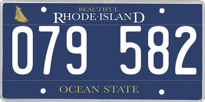 RI license plate 079582
