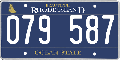 RI license plate 079587