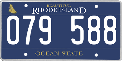 RI license plate 079588