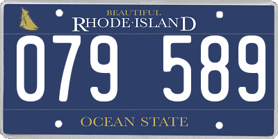 RI license plate 079589