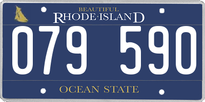 RI license plate 079590