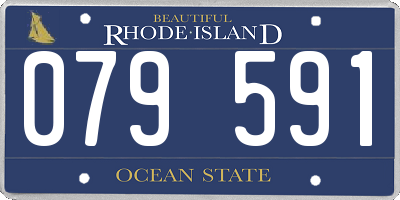 RI license plate 079591