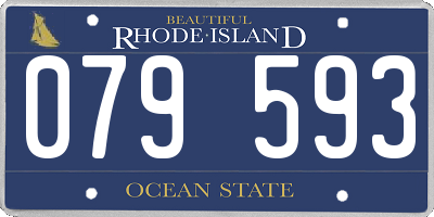 RI license plate 079593