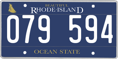 RI license plate 079594