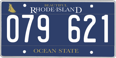 RI license plate 079621