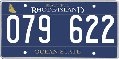 RI license plate 079622
