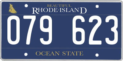RI license plate 079623