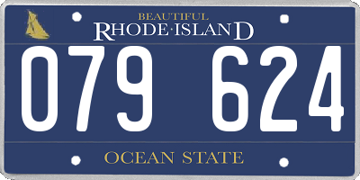RI license plate 079624