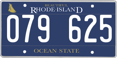 RI license plate 079625