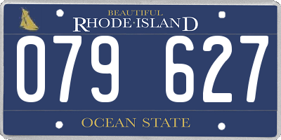 RI license plate 079627