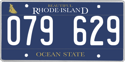 RI license plate 079629
