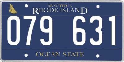 RI license plate 079631